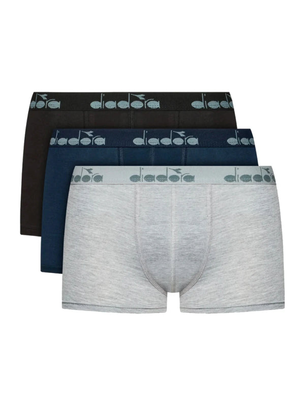 Diadora Men's Boxers 3-Pack - grey/black/blue